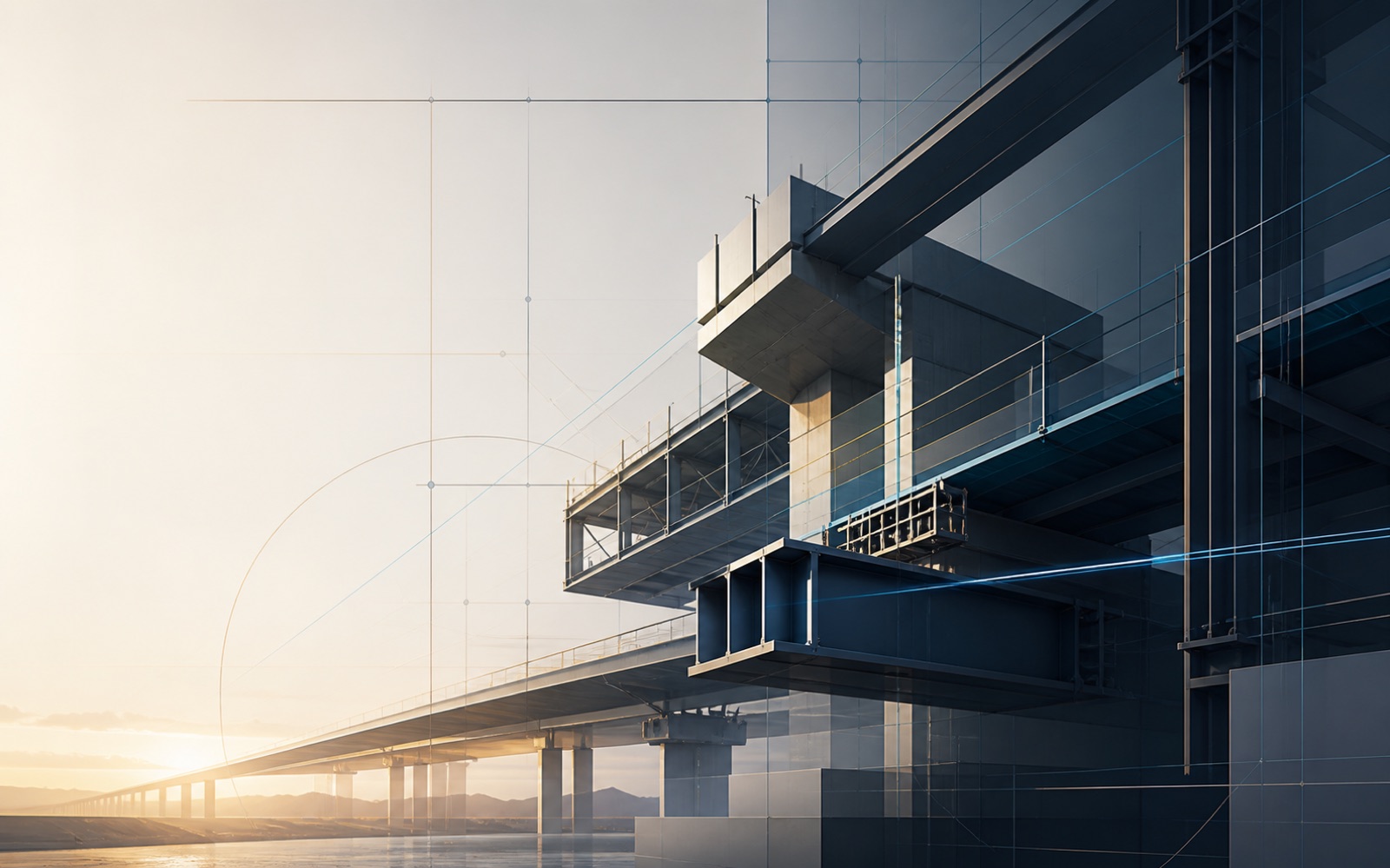 Conceptual visualization of coordinated infrastructure and structural delivery